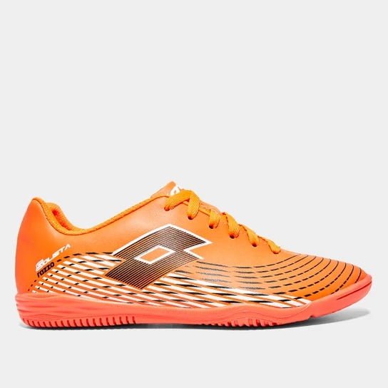 Chuteira Lotto Solista futsal/quadra Laranja