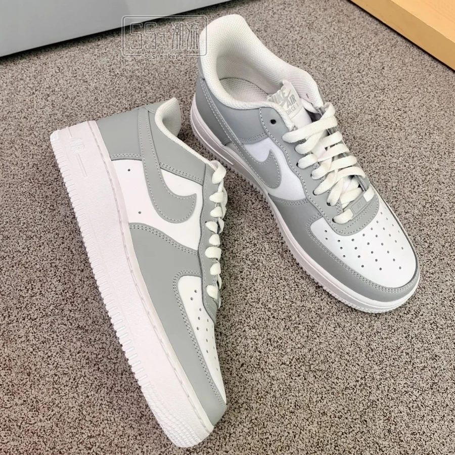 Tênis NK Air Force 1 Branco Cinza