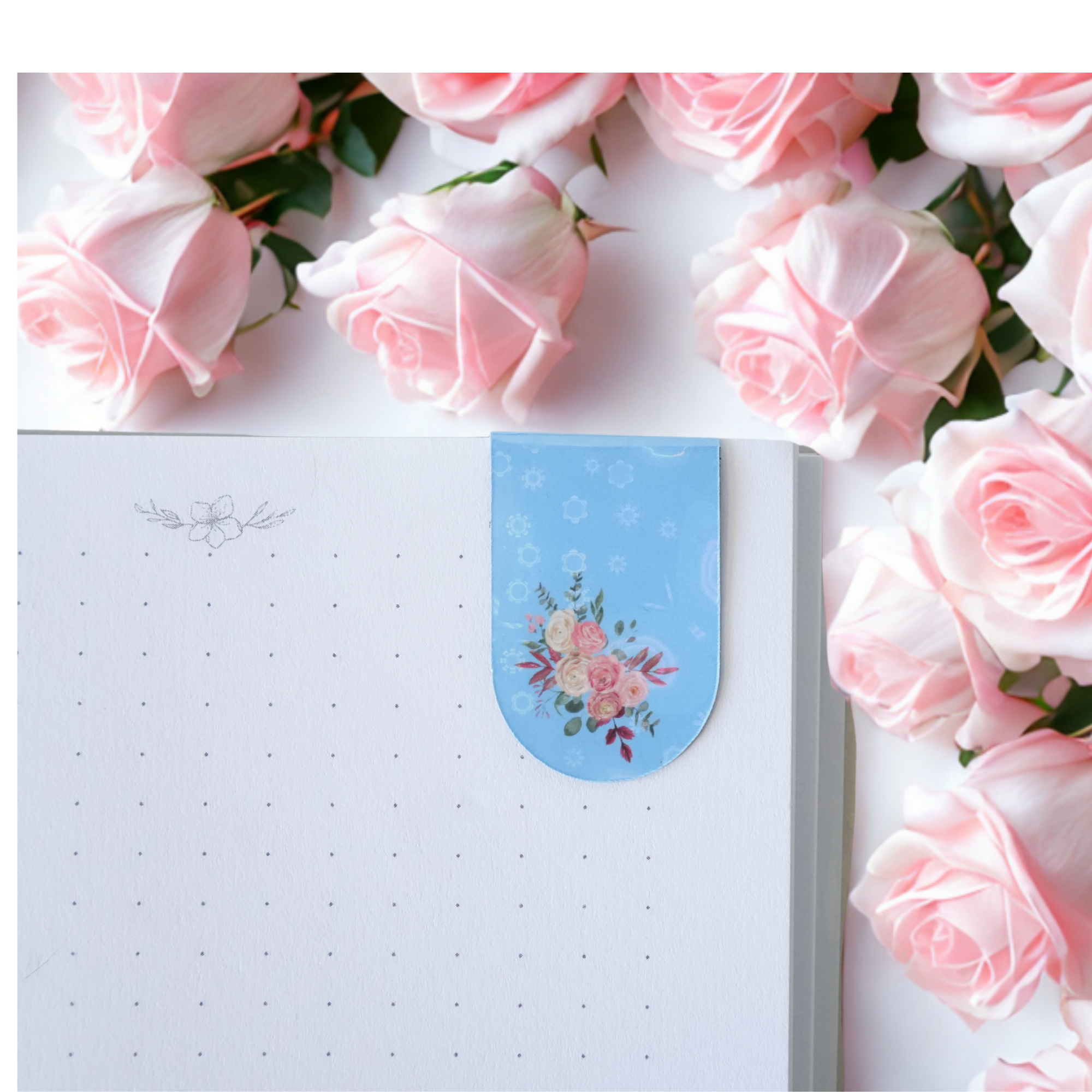 Separador de páginas con diseño floral