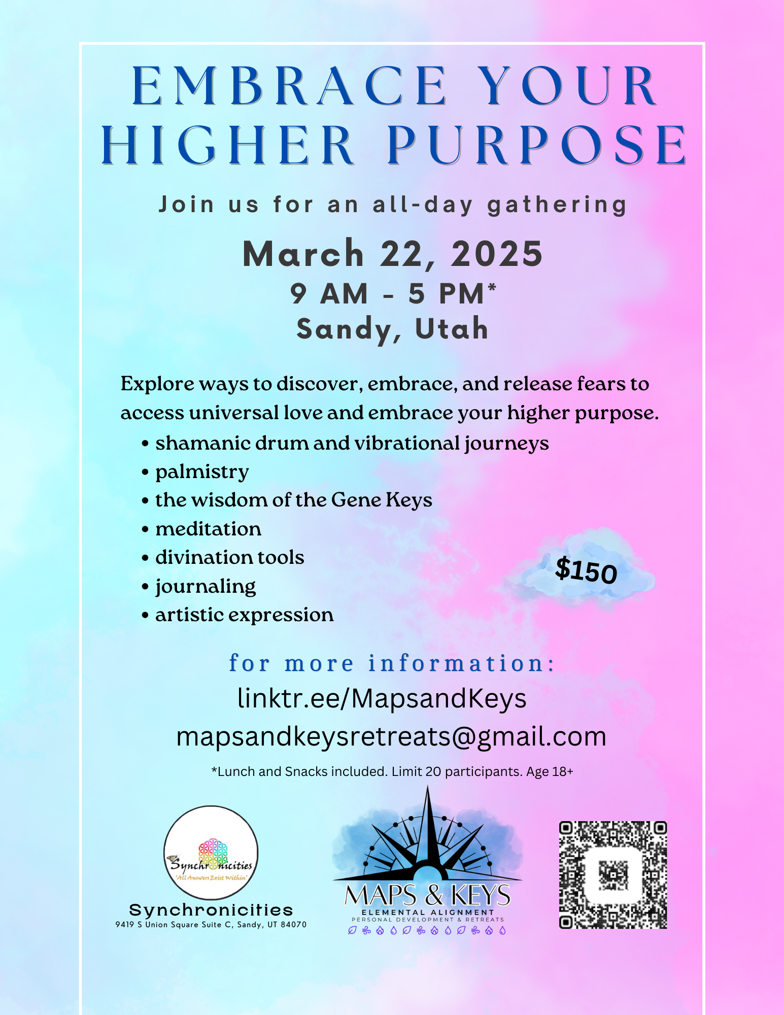 Embrace Your Higher Purpose (One Day Excursion)