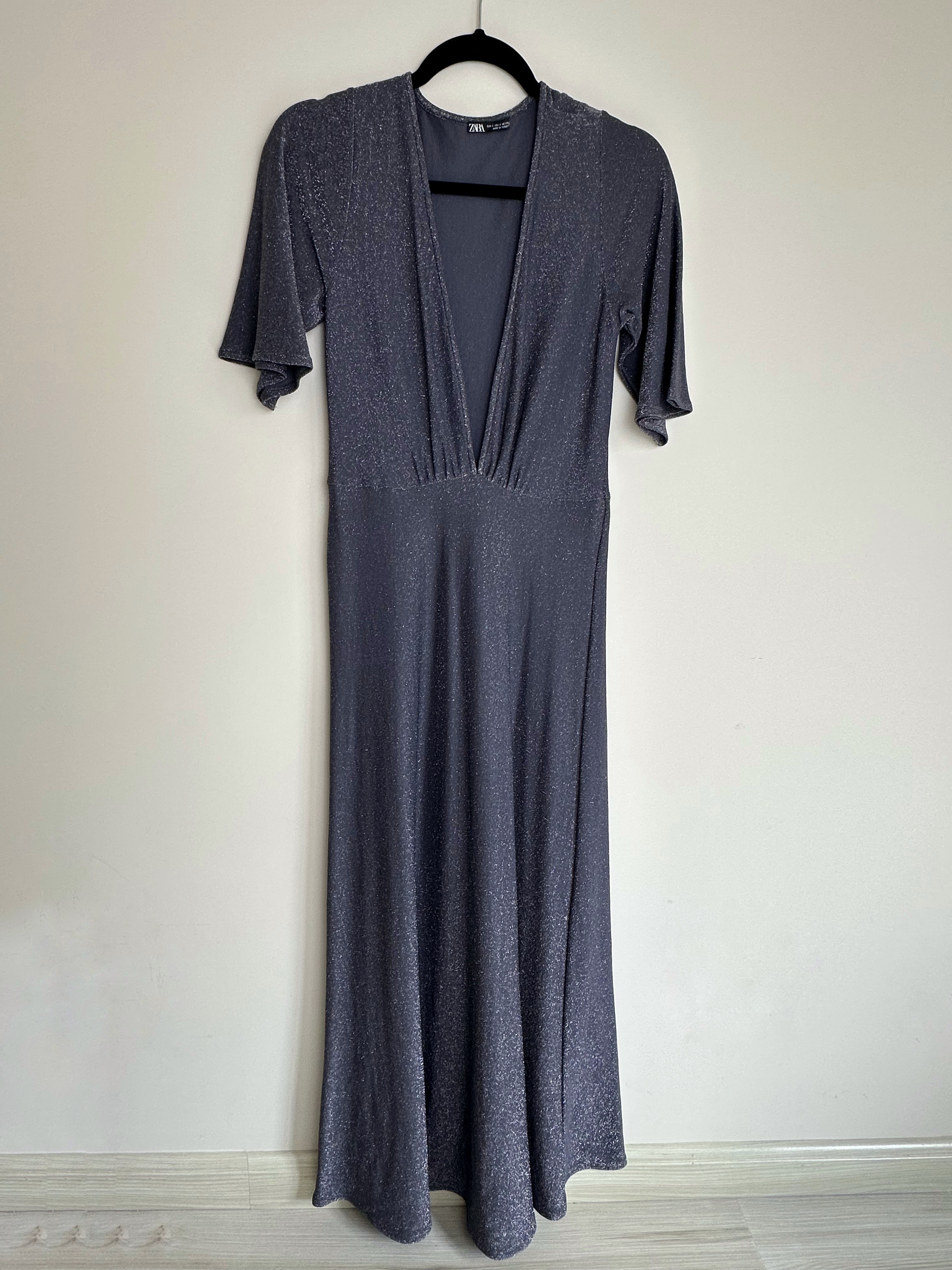 Vestido Metalizado - Zara