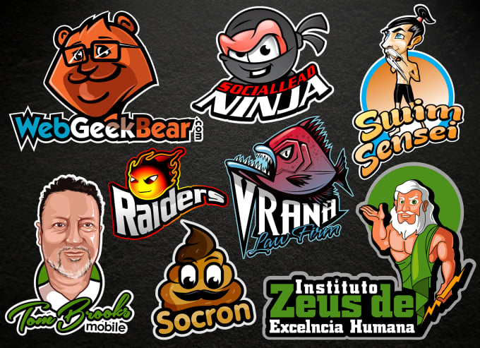 Cartoon Style Logo Package