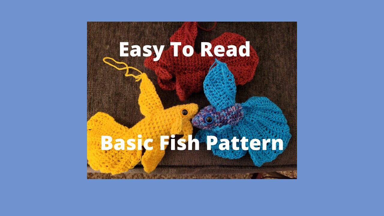 Crocheted Beta Fish Toy Pattern