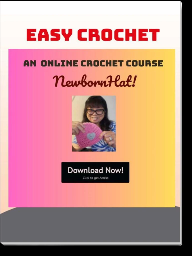 Easy Newborn Crochet Hat Video Course