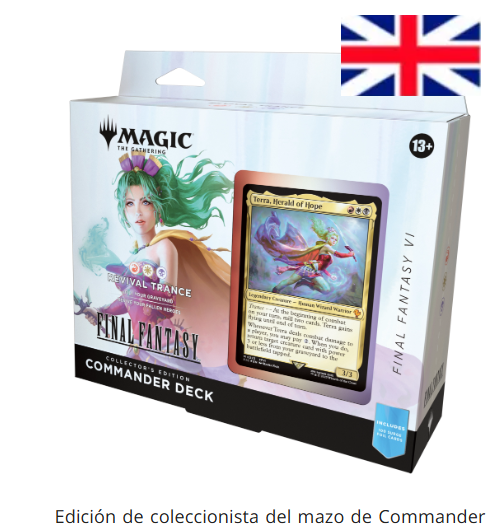Magic: The Gathering- Final Fantasy -"Revival Trance" Mazo Comander Coleccionista (Inglés)
