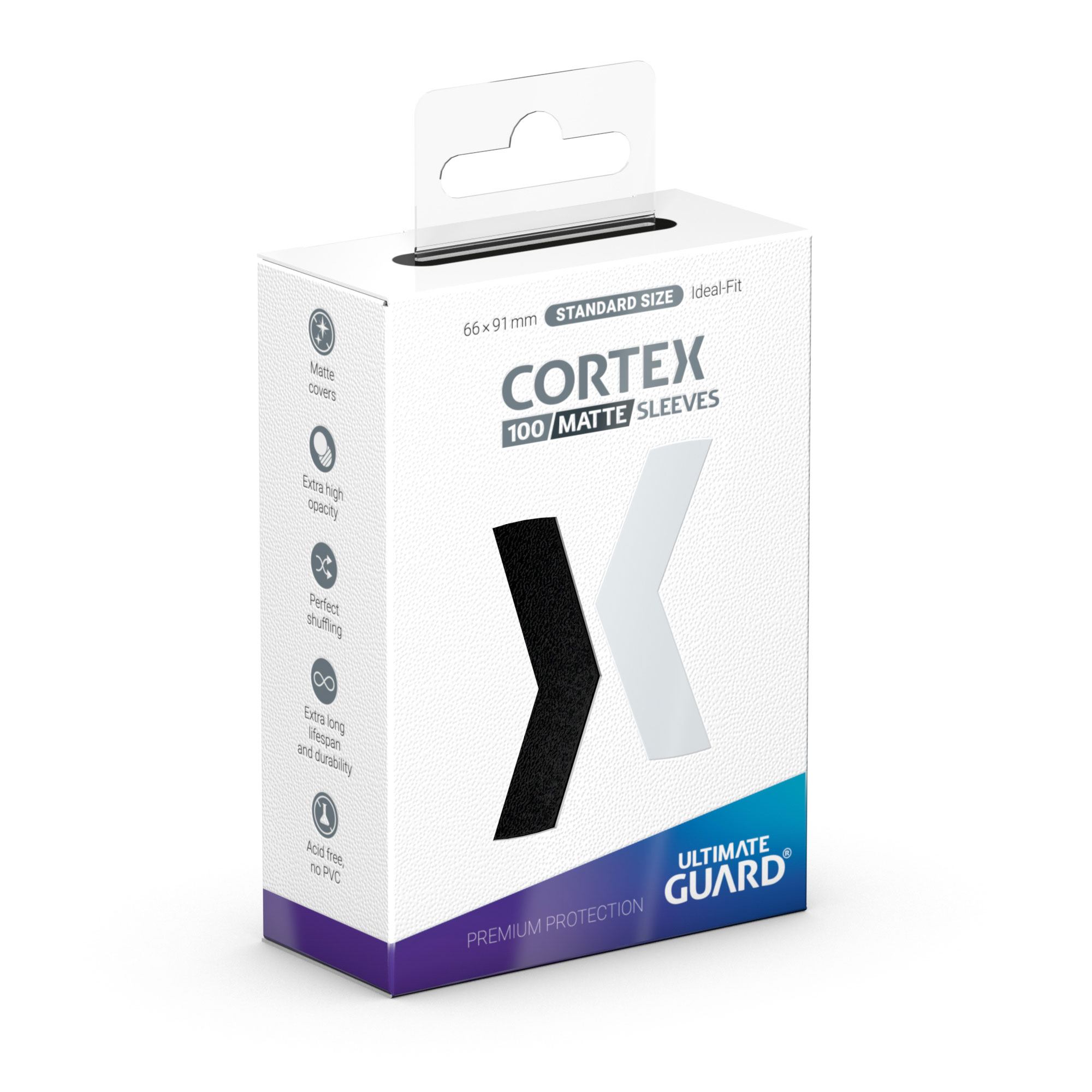 Ultimate Guard Cortex Fundas Tamaño Estándar Negro Mate (100)