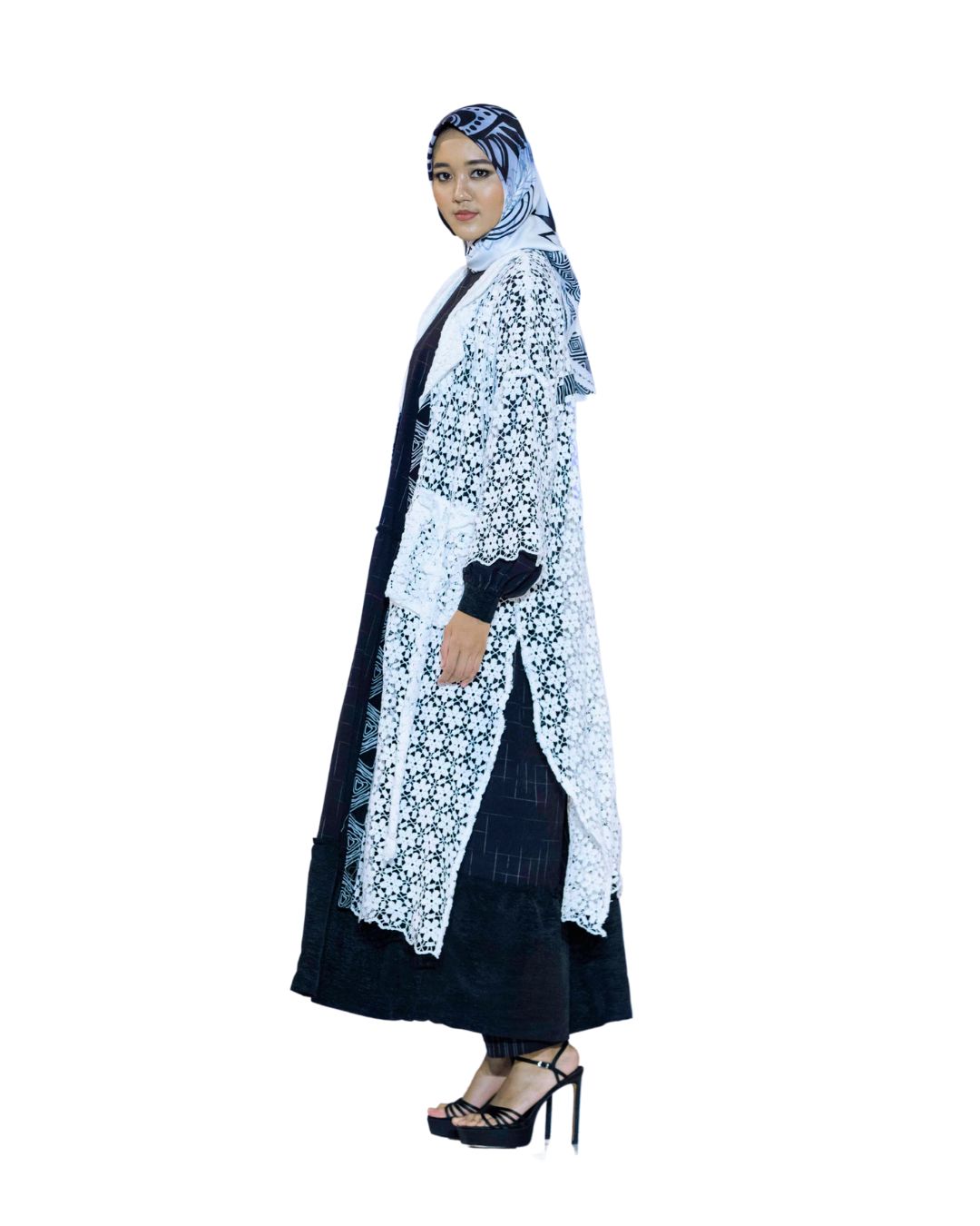 Long Outer Aliza Bordir Putih