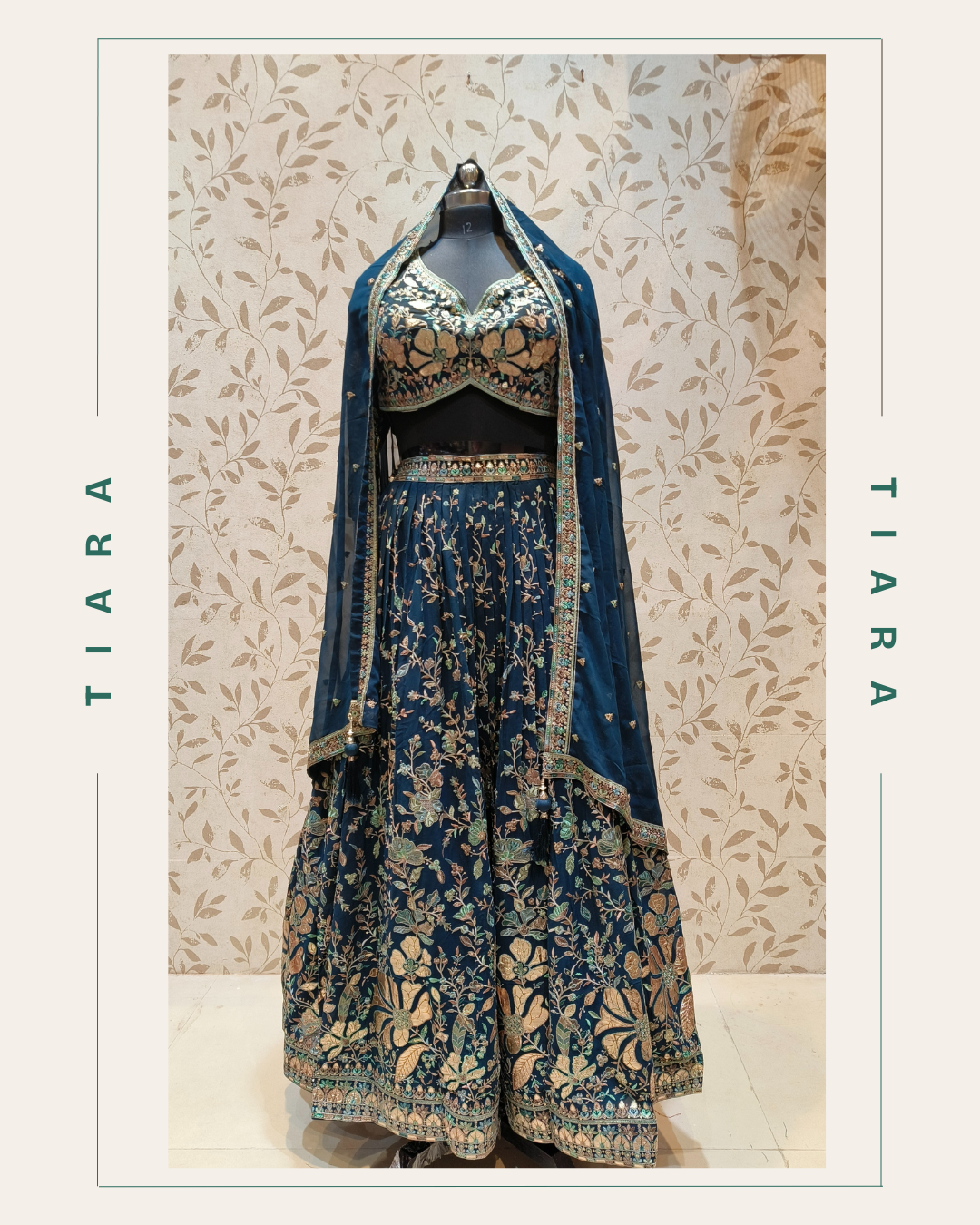 Midnight Bloom - A Royal Velvet Lehenga Set 29 
