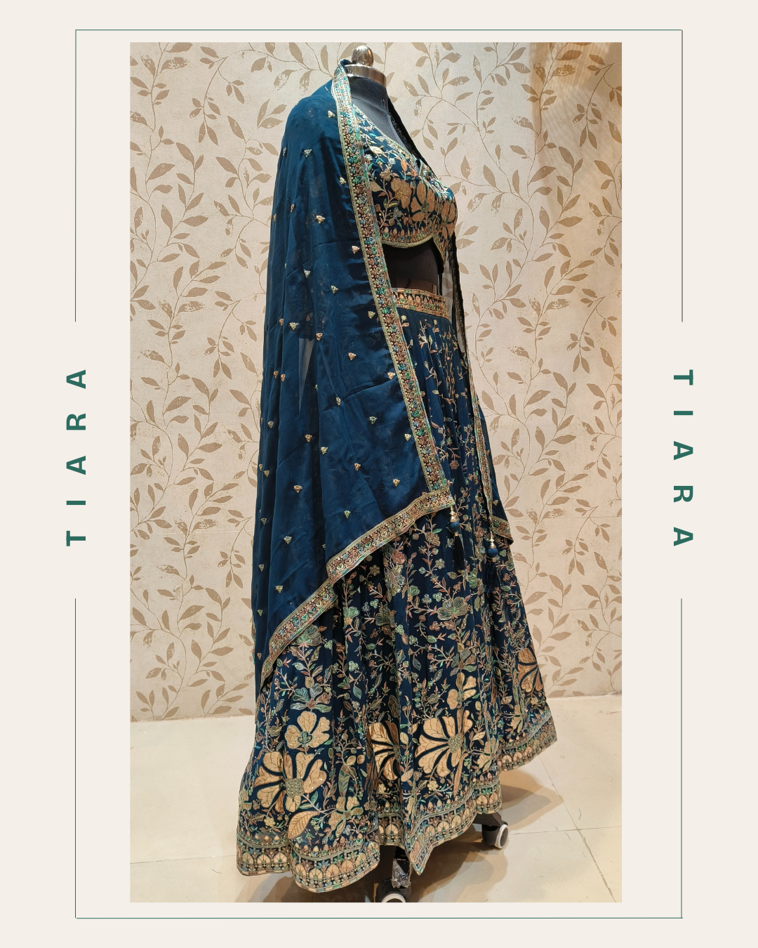 Midnight Bloom - A Royal Velvet Lehenga Set 29 