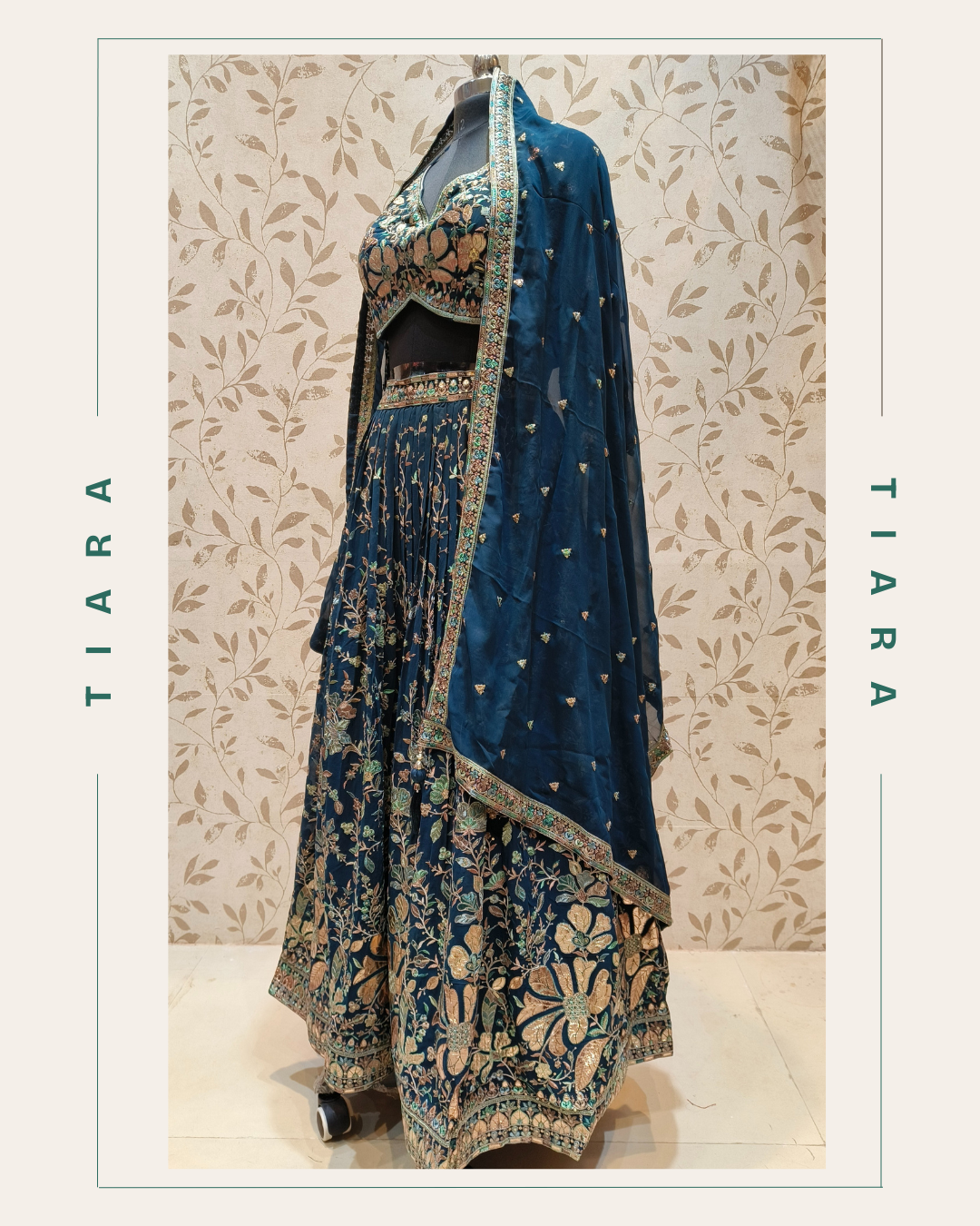 Midnight Bloom - A Royal Velvet Lehenga Set 29 
