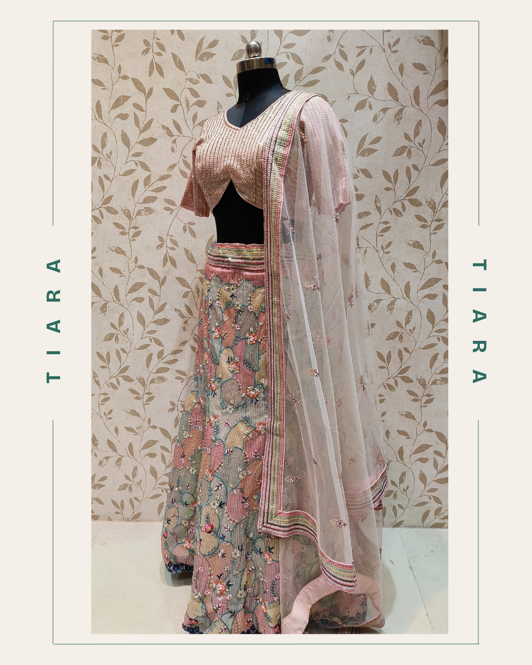 Iridescent Bloom – Multi-Hued Embroidered Lehenga Set 24 