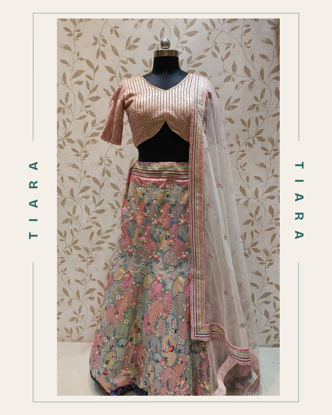 Iridescent Bloom – Multi-Hued Embroidered Lehenga Set 24 