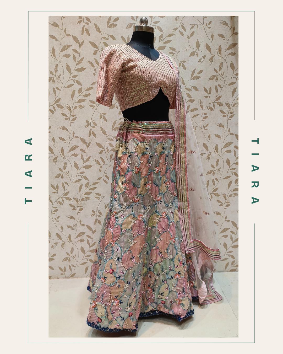 Iridescent Bloom – Multi-Hued Embroidered Lehenga Set 24 