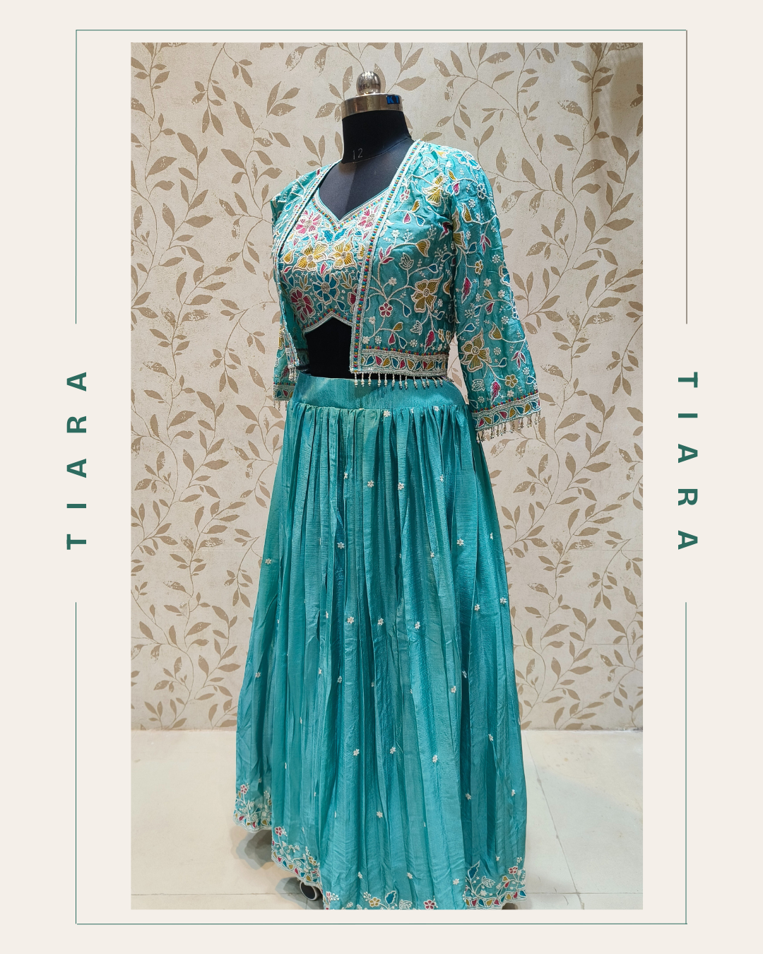 Ocean Bloom – Embroidered Lehenga Set 40 