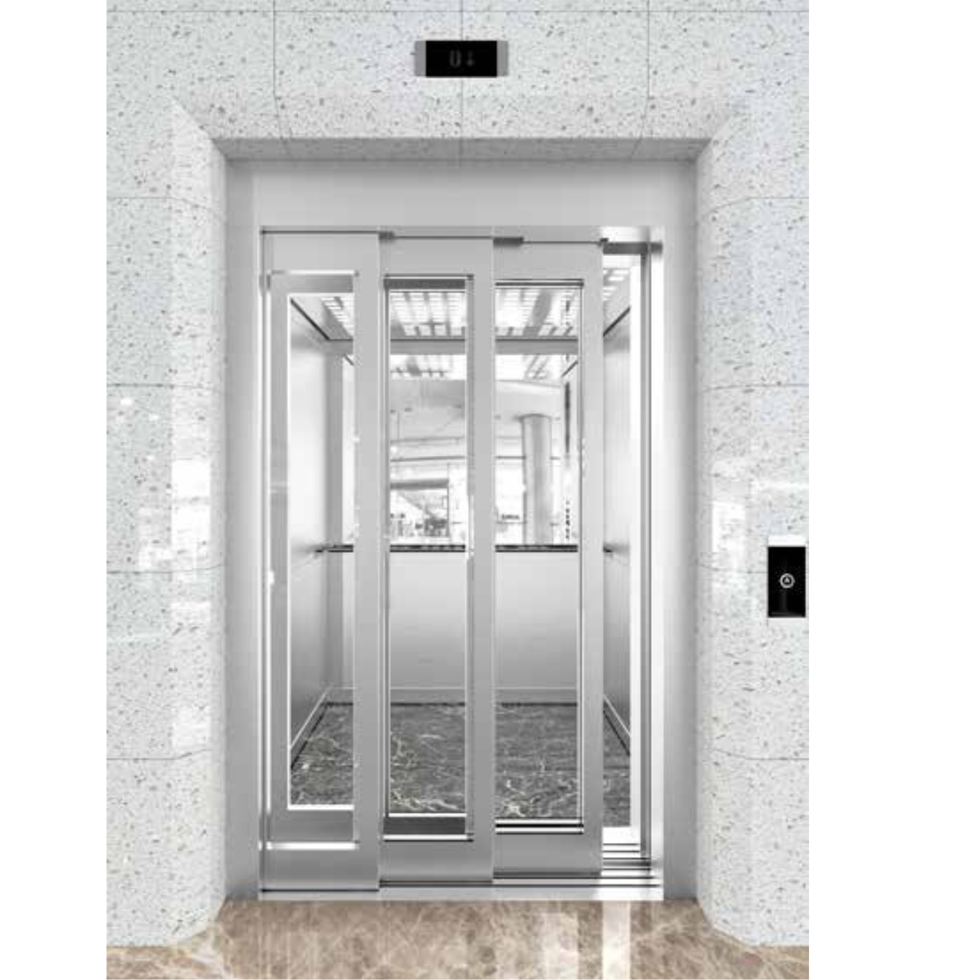 VONAK 3 PANEL ÇERÇEVELİ CAM TELESKOPİK KAPI