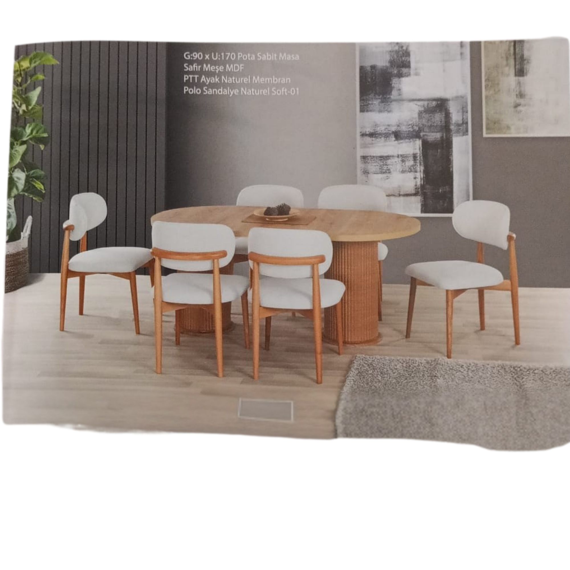 POTA SABİT MASA MEŞE +POLO SANDALYE