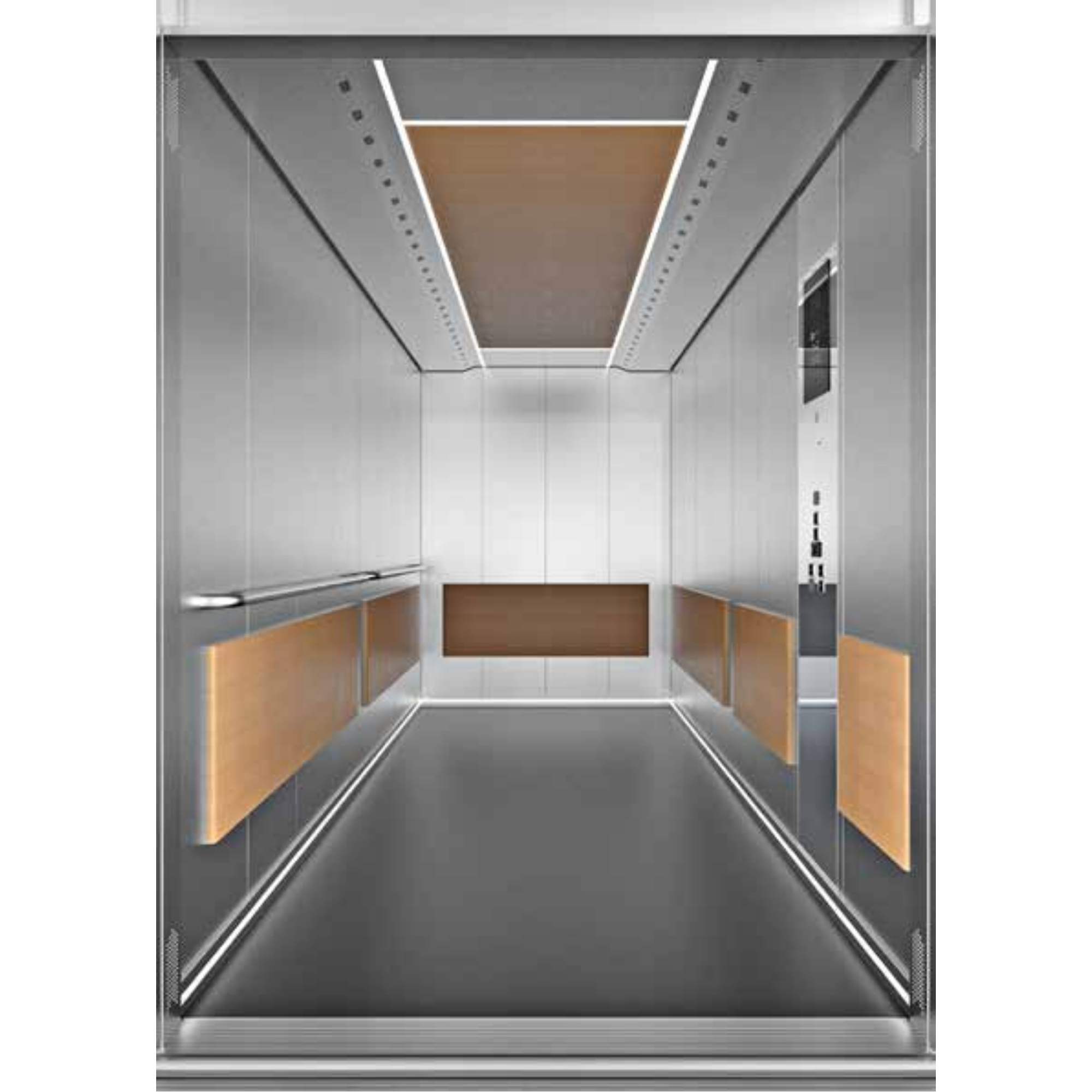 390 SEDYE ASANSÖRÜ PASLANMAZ+ TAHTA