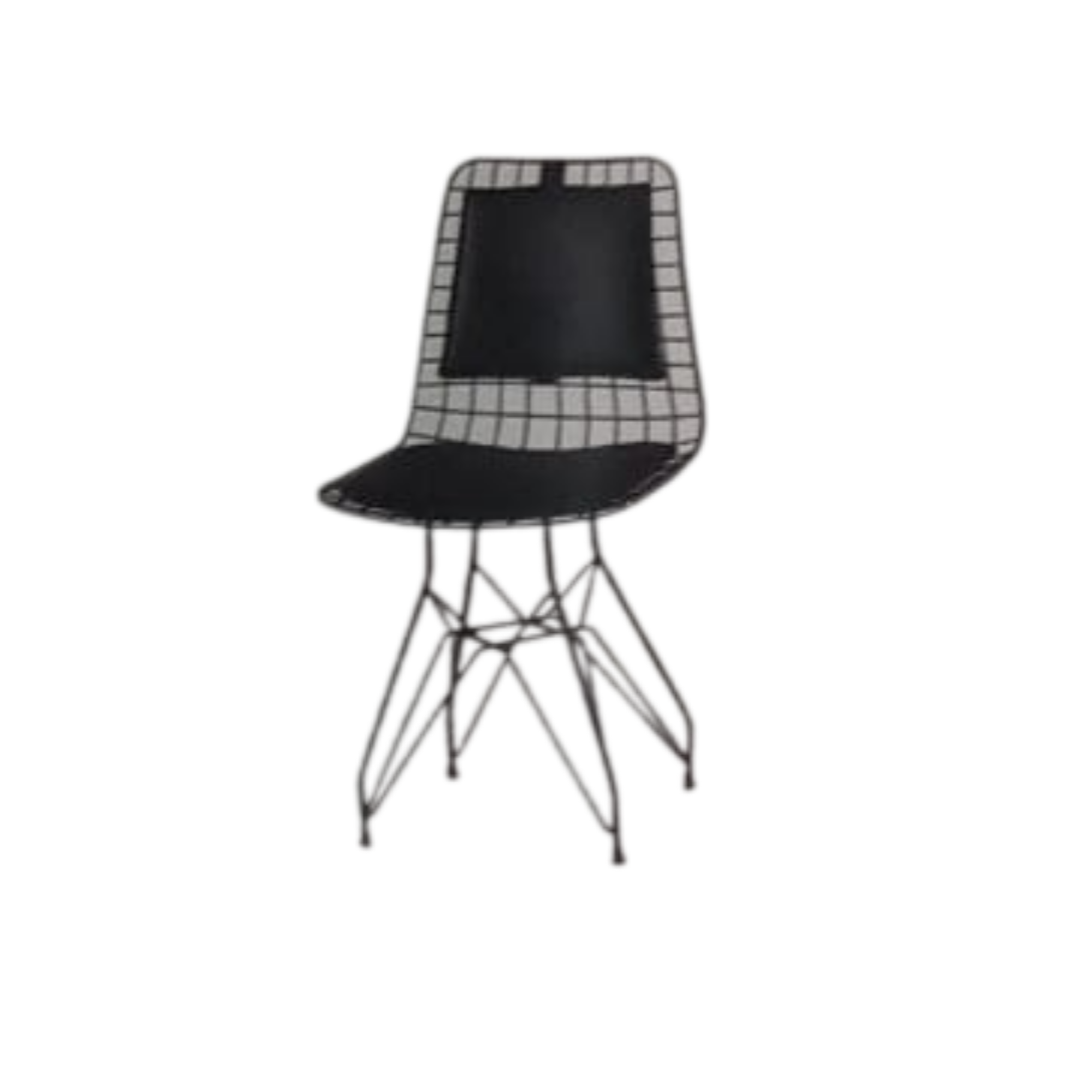 373 TEL SANDALYE SIRTI SİYAH DERİ