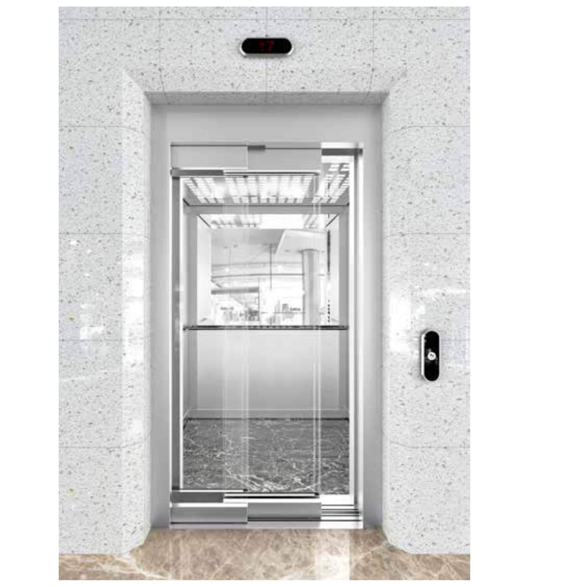 VONAK TELESKOPİK 2 PANEL FULL CAM  KAPI