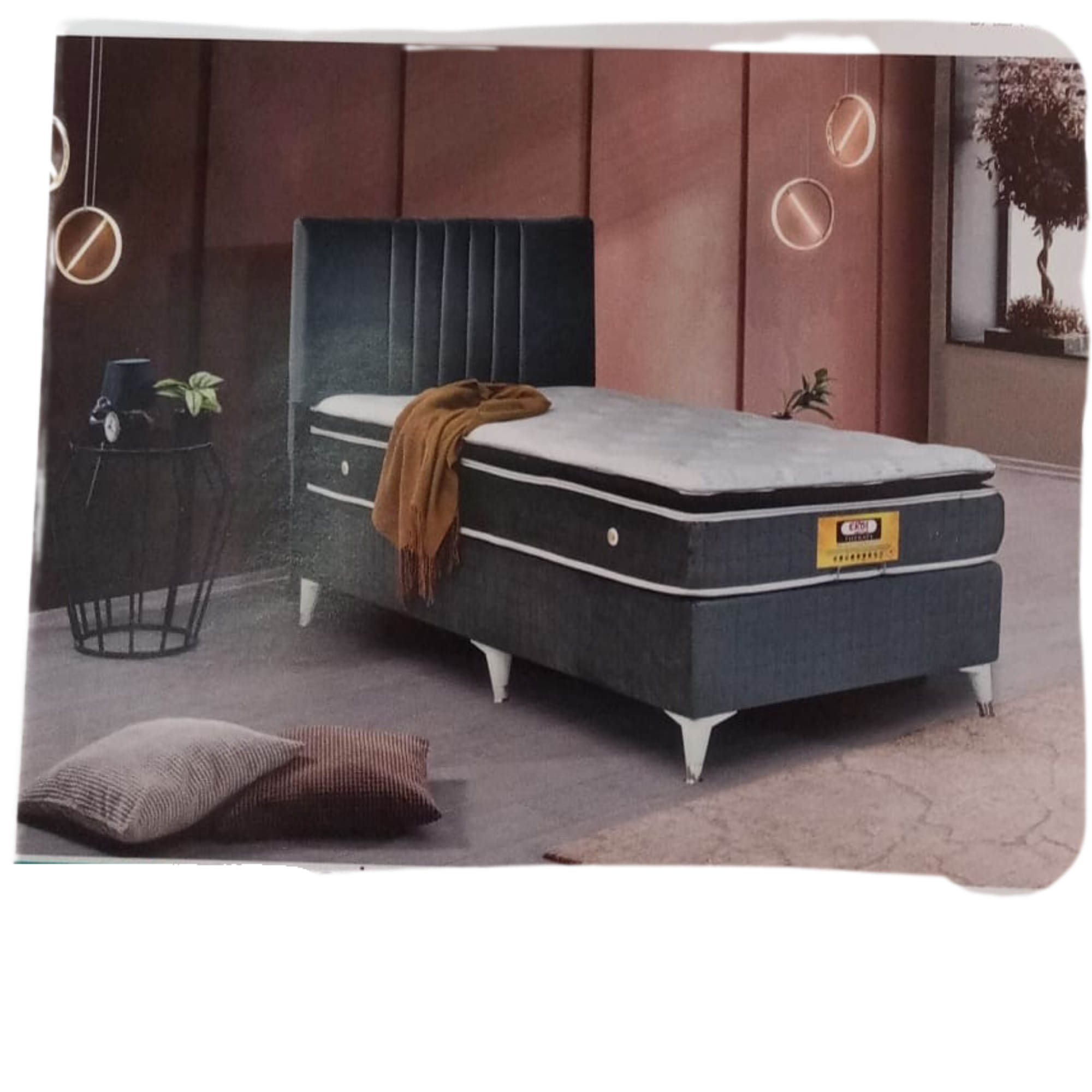 62-THERAPY GRİ SET TEK KİŞİLİK BAZA