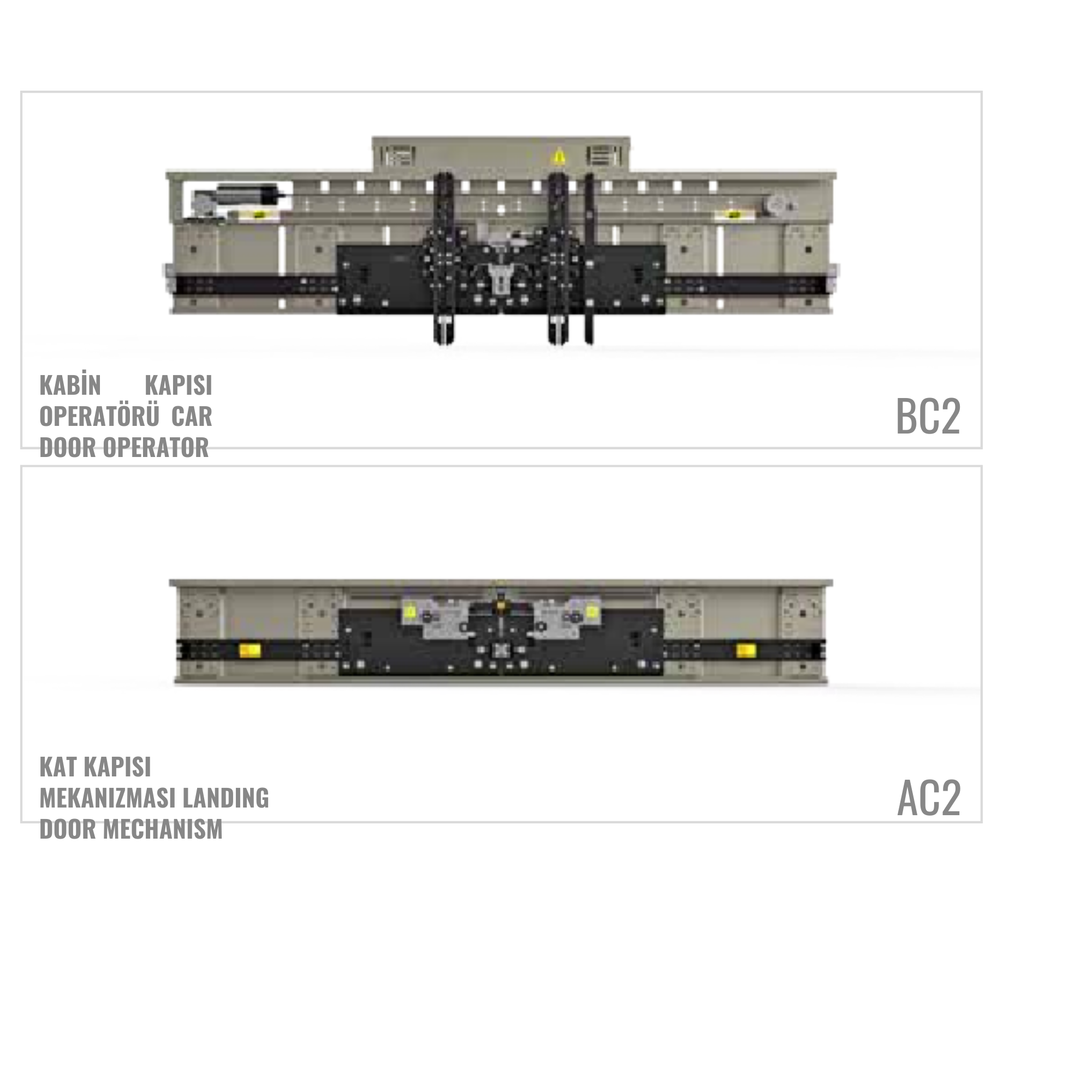 VONAK SERİSİ 2 PANEL CAM ÇERÇEVE  MERKEZİ KAPI