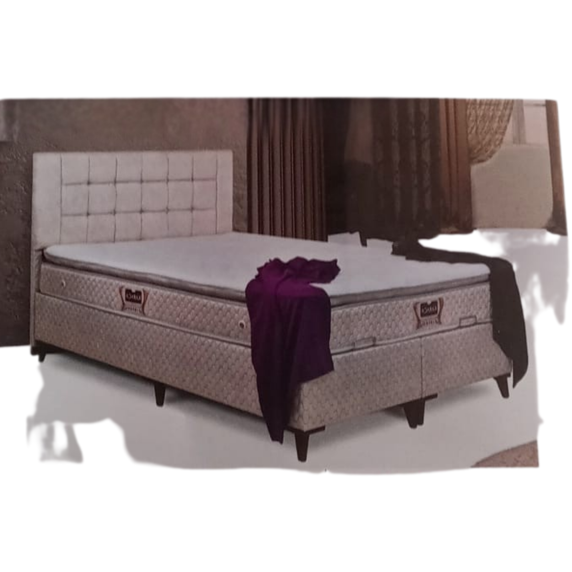 39 KARACA KREM SET ÇİFT KİŞİLİK BAZA