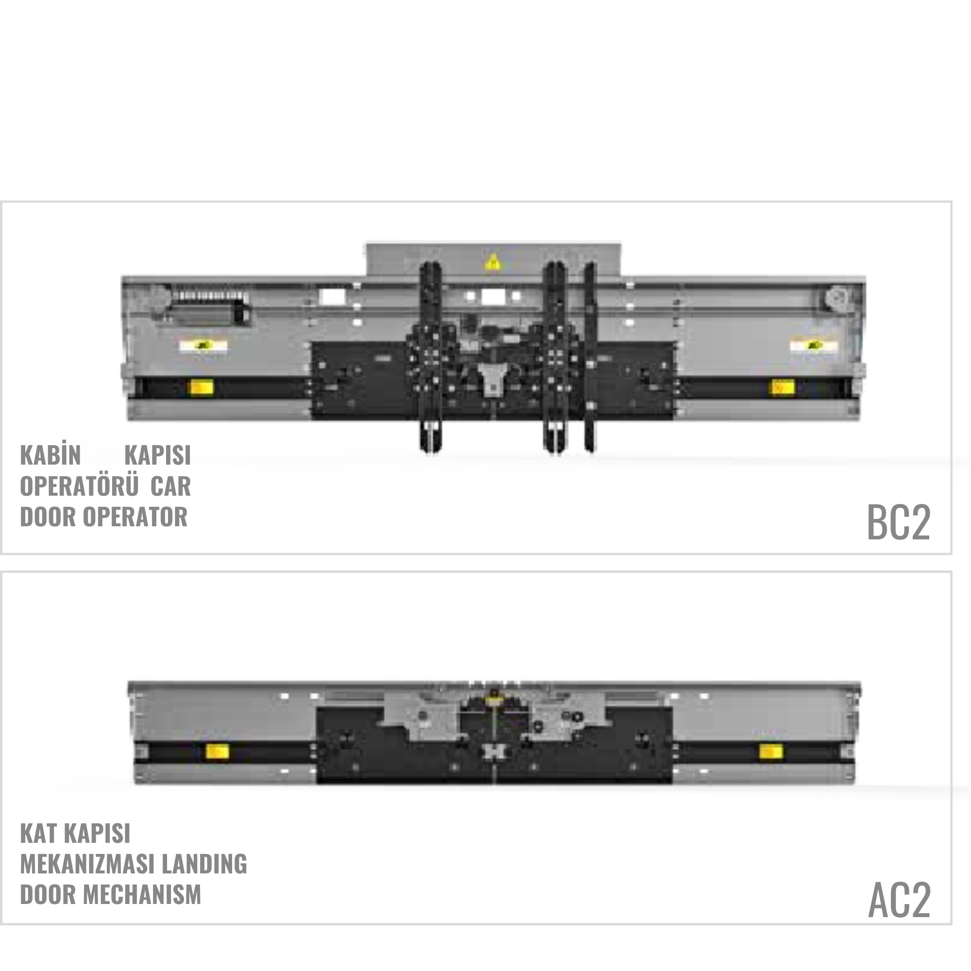 VEGA SERİSİ 2 PANEL MERKEZLİ KAT KAPISI