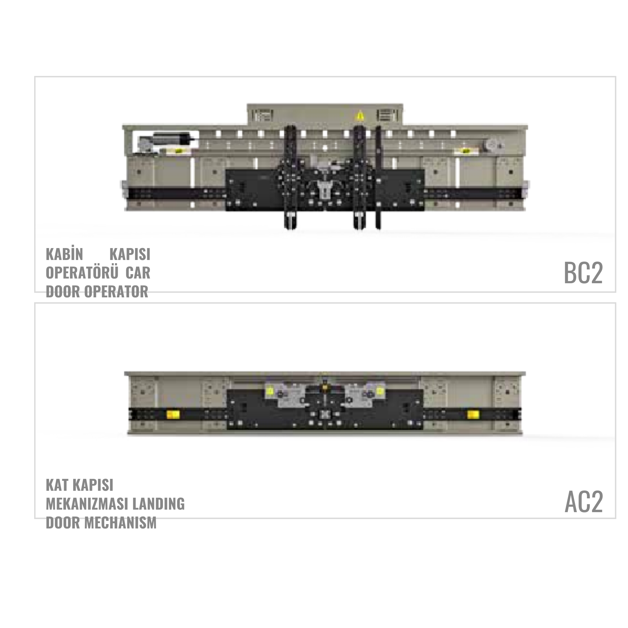 VONAK SERİSİ 2 PANEL MERKEZİ KAPI