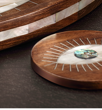 Charm of Abalone Eye Coasters (Set of 5)