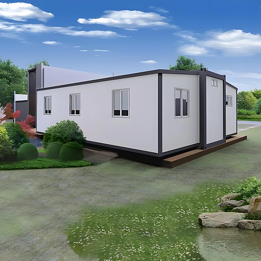 Mobilhomes New Expandable Container House 20ft Triple Wide Luxury