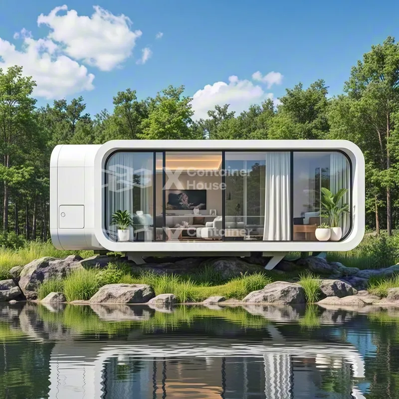 Innovative Futuristic Apple Capsule Home DesignLiving Space
