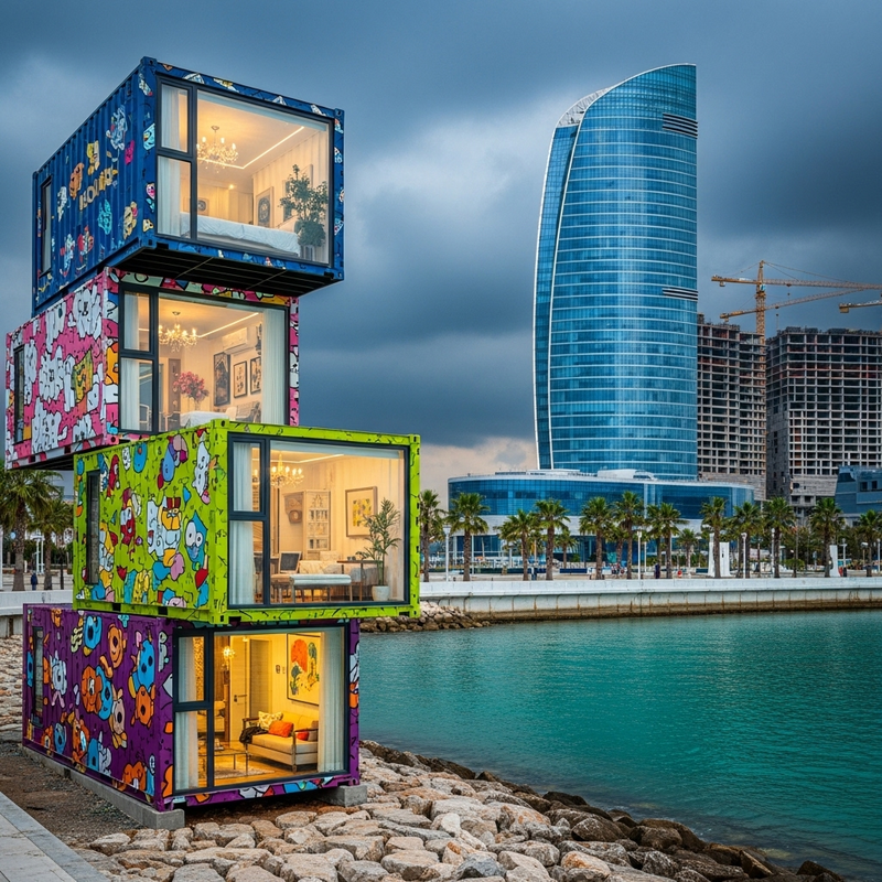 Leak Proof Beach Holiday 20 Foot Shipping Container House