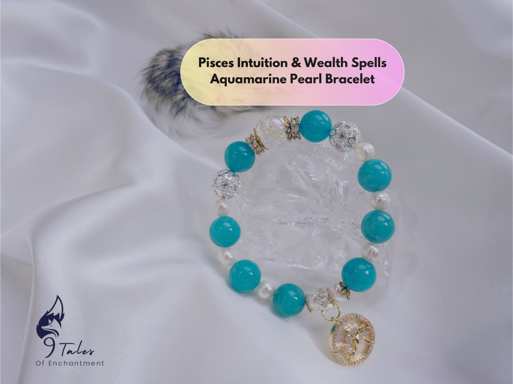 “Ariel” Pisces Magick Spelled Aquamarine Bracelet