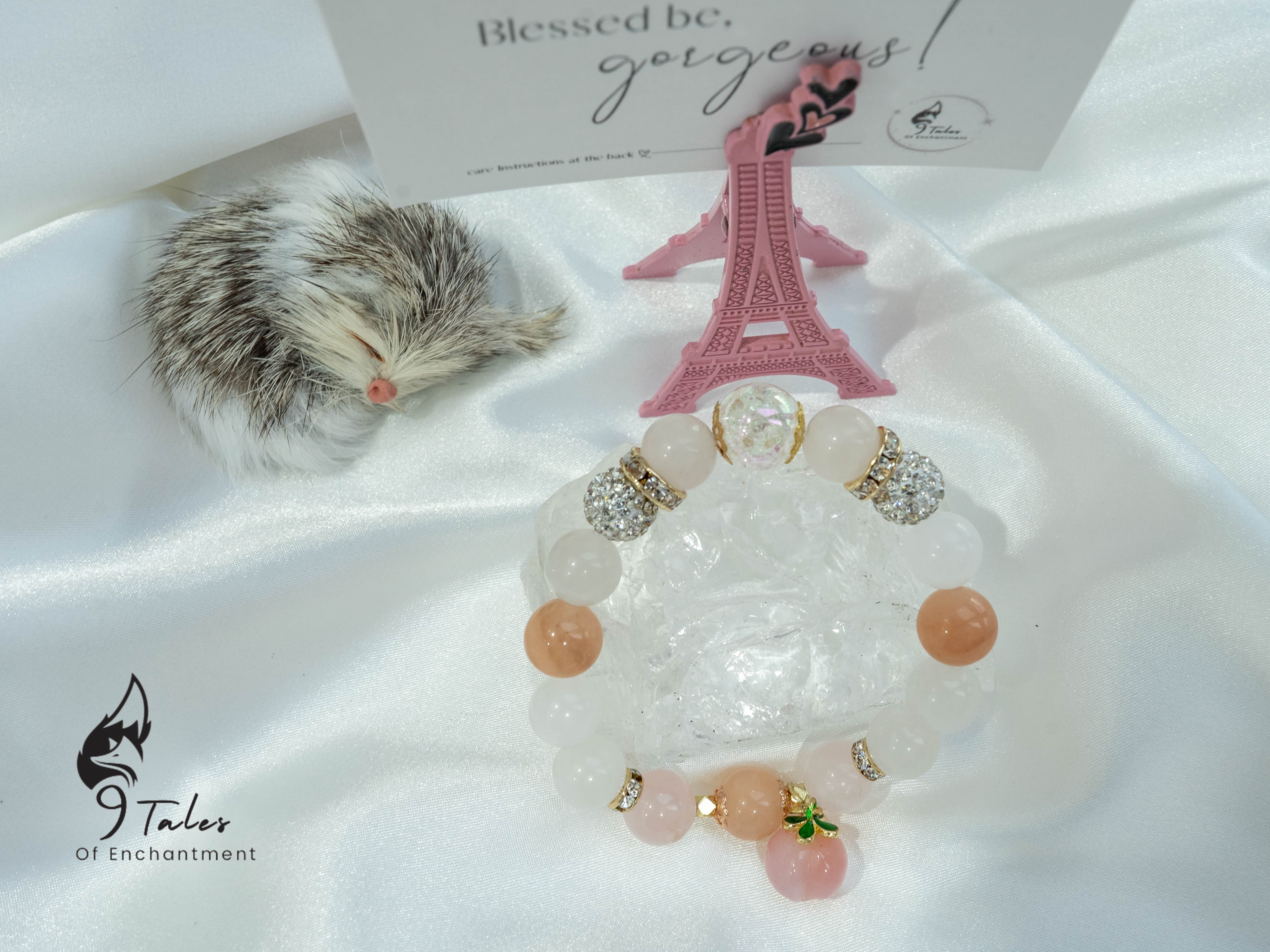 “Love Blossoms” : Love Spell Rose Quartz Aventurine Bracelet 
