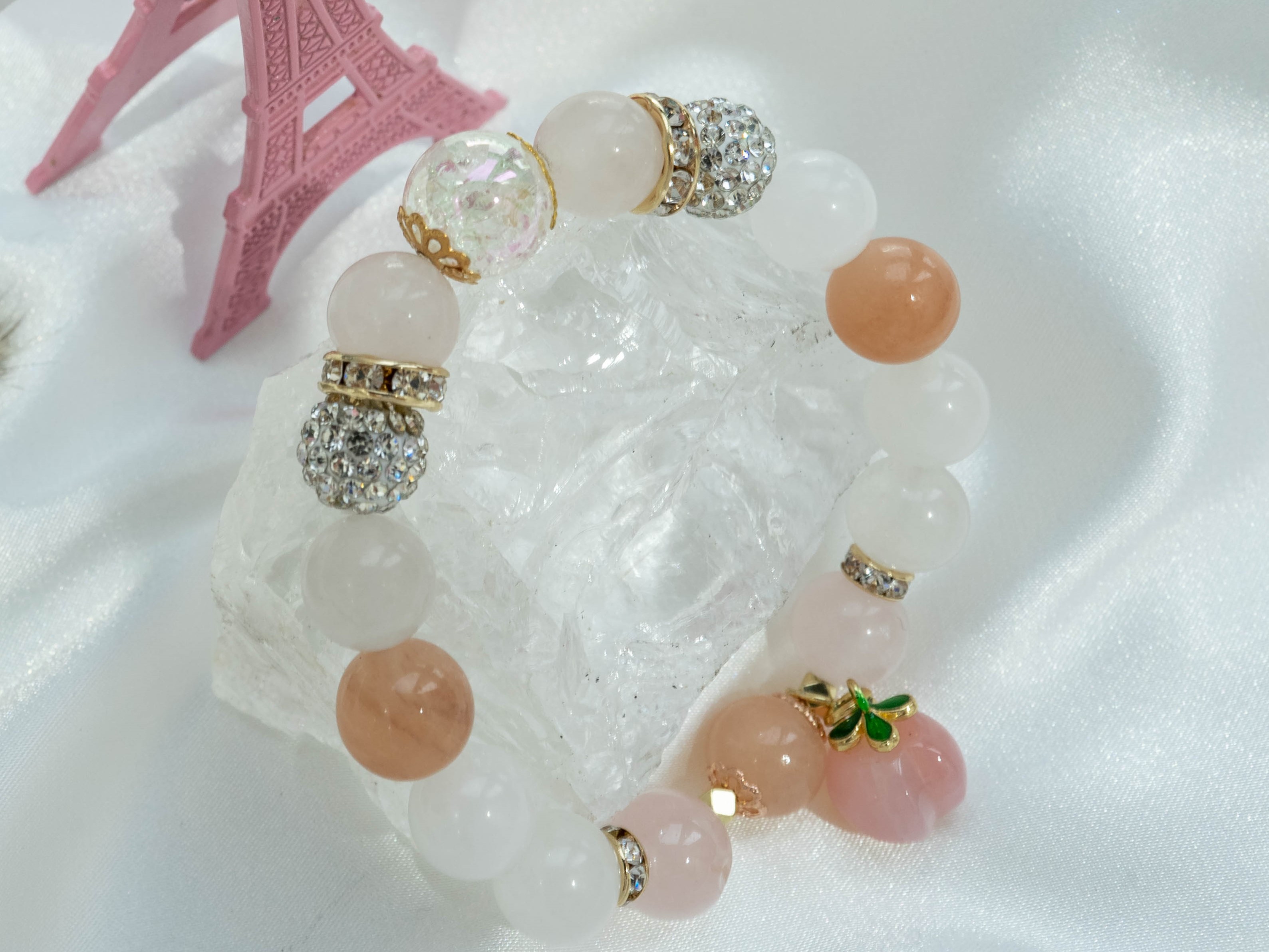 “Love Blossoms” : Love Spell Rose Quartz Aventurine Bracelet 