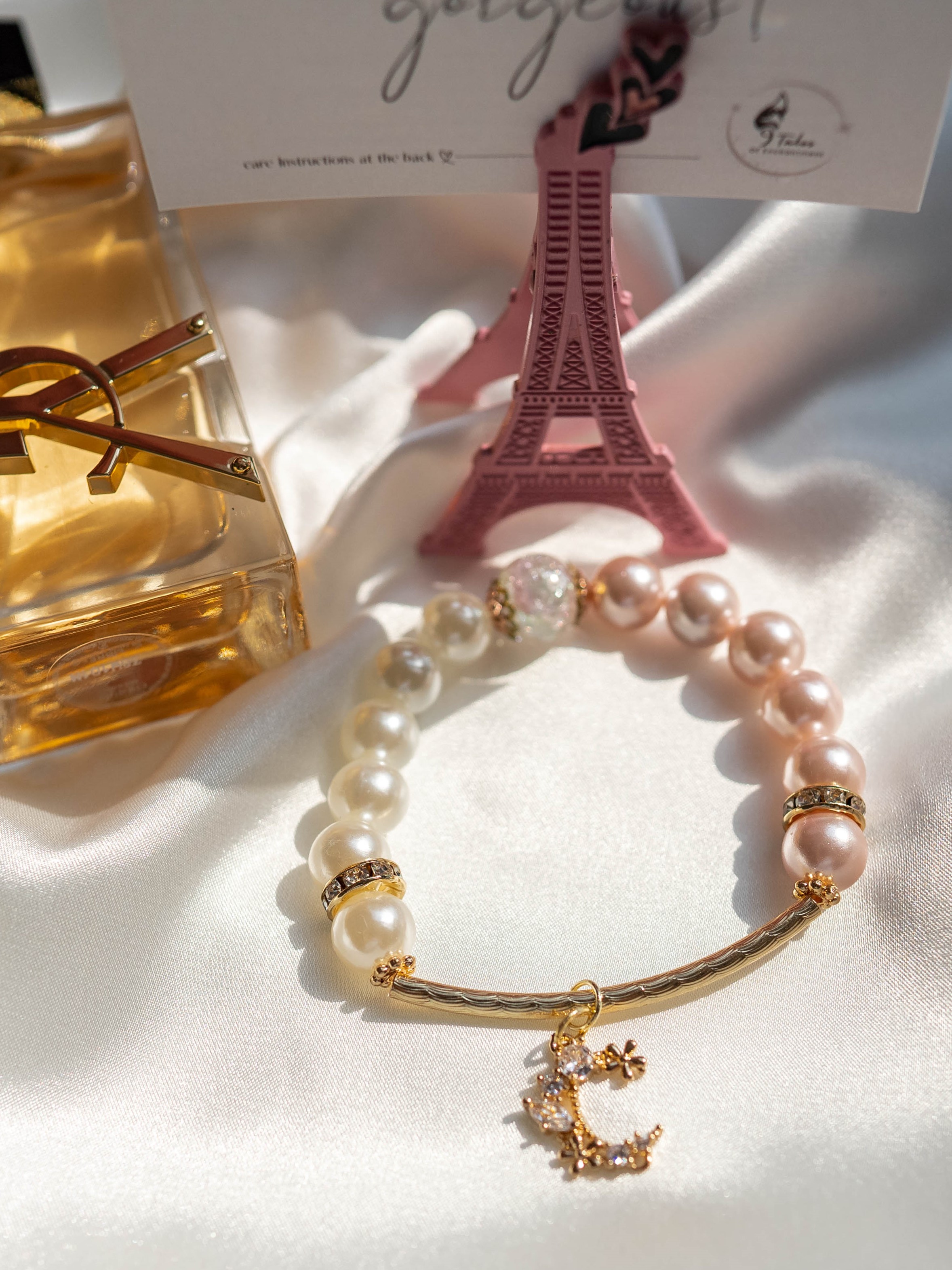 “Candy Dandy” : Aphrodite and 9 Tailed Fox Goddess Love Spell artisanal pearls charm bracelet 