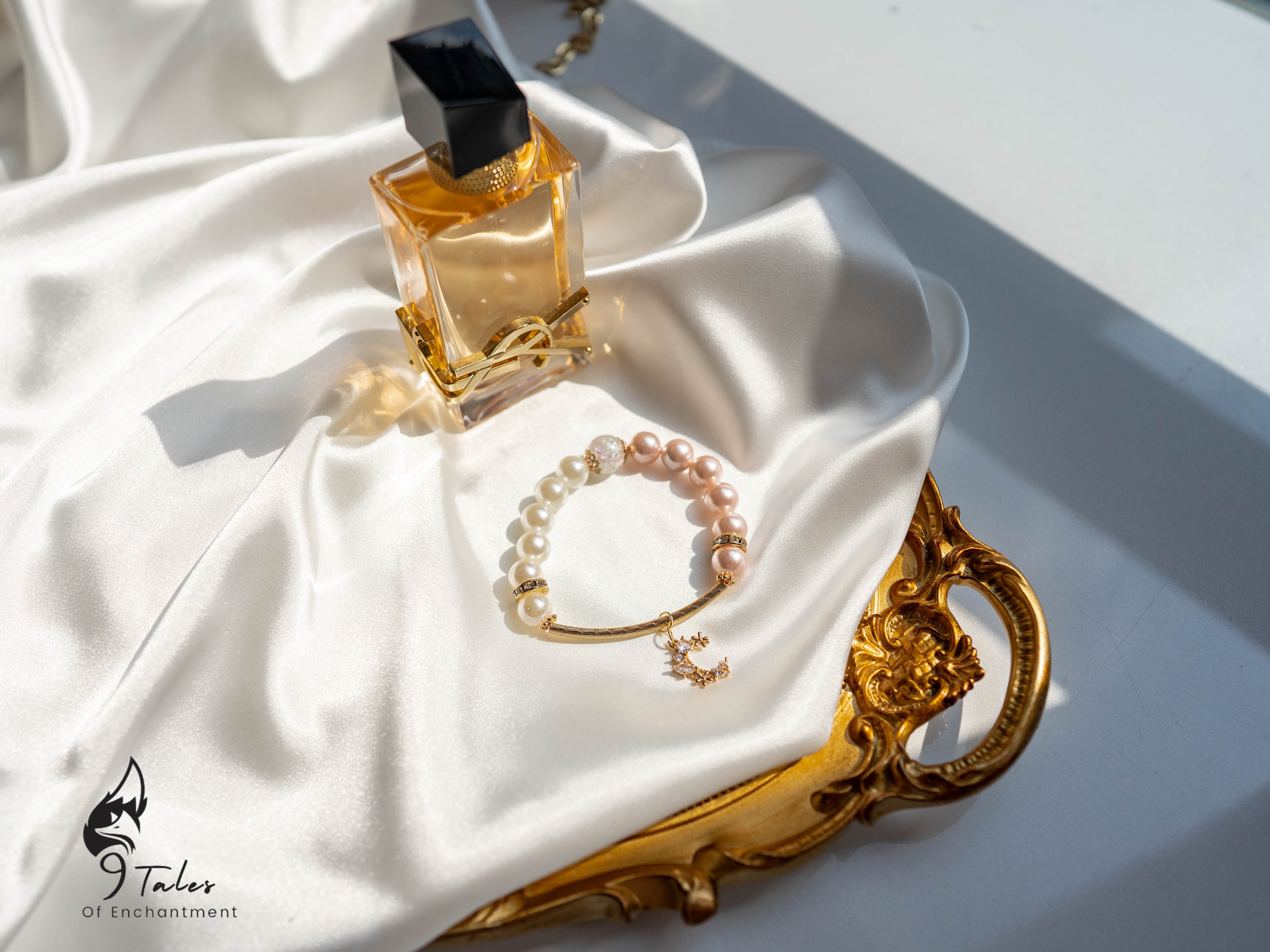 “Candy Dandy” : Aphrodite and 9 Tailed Fox Goddess Love Spell artisanal pearls charm bracelet 
