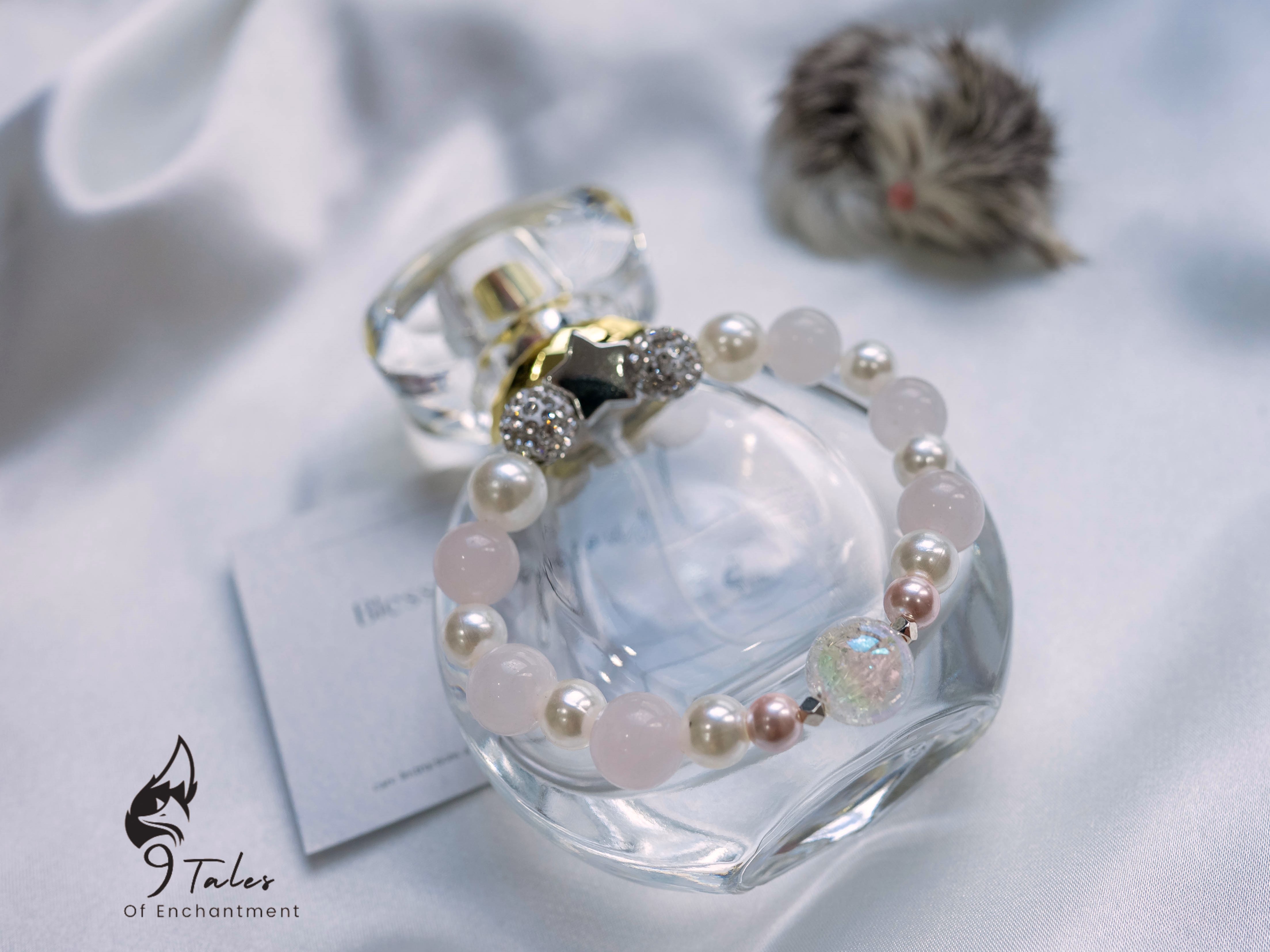 “Starlight" : Aphrodite and Nine Tailed Fox Deity Magick Spelled Crystal Bracelet