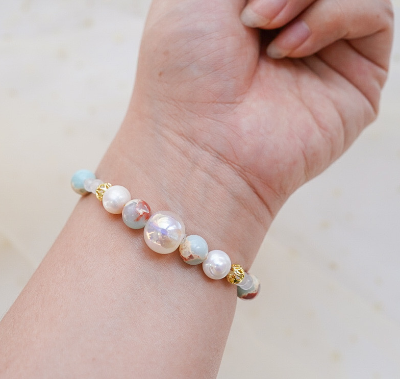 “Seafoam Celestine ” : Lady Aphrodite Love Reconciliation & LDR Reunion Spell Bracelet