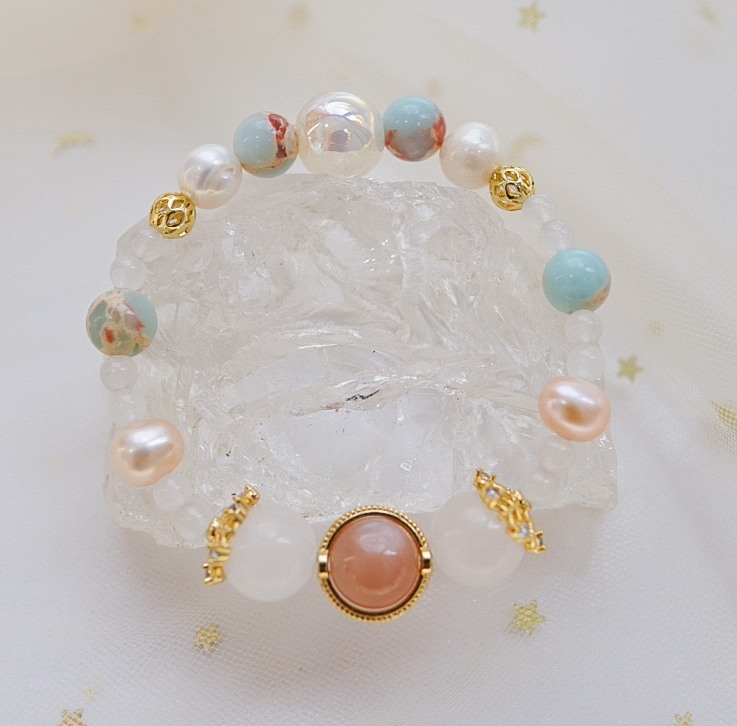 “Seafoam Celestine ” : Lady Aphrodite Love Reconciliation & LDR Reunion Spell Bracelet