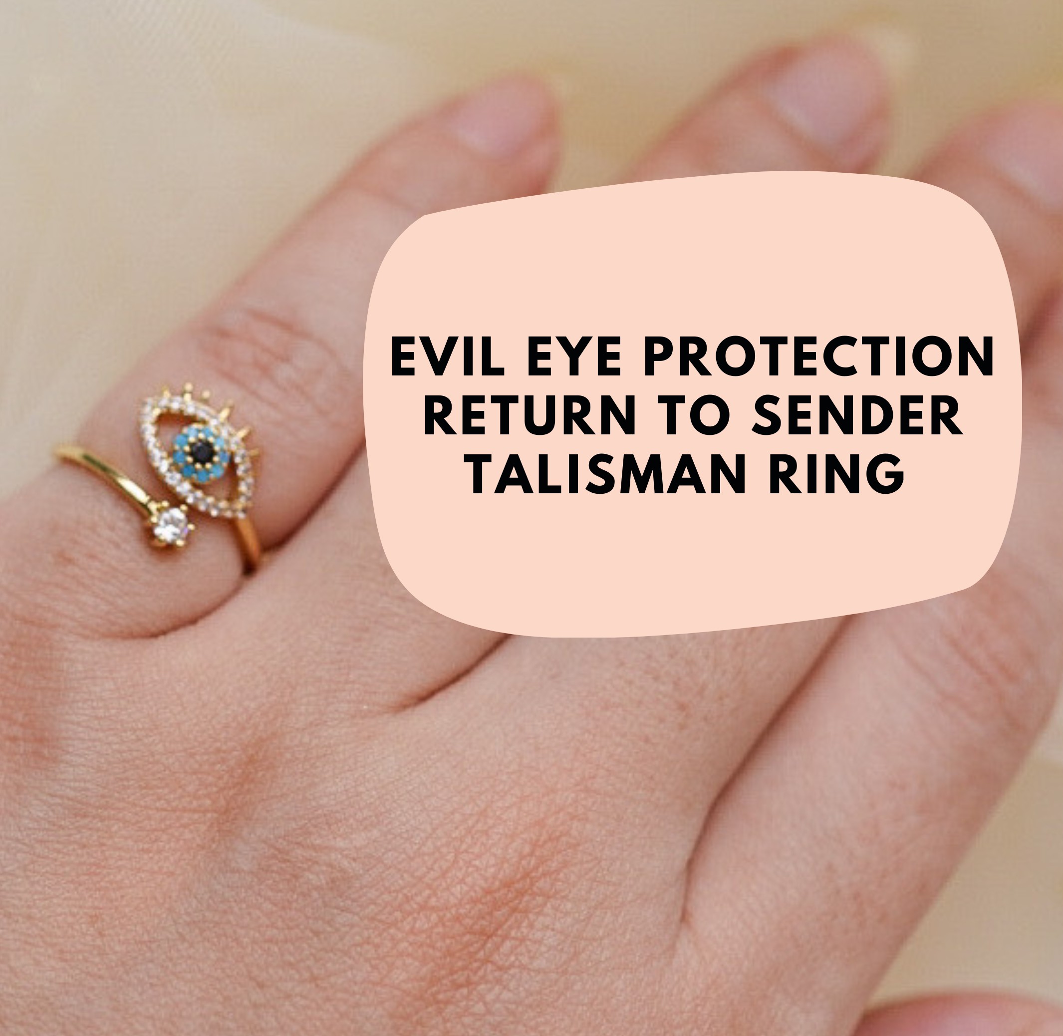 Evil Eye Protection Return to Sender Talisman Ring