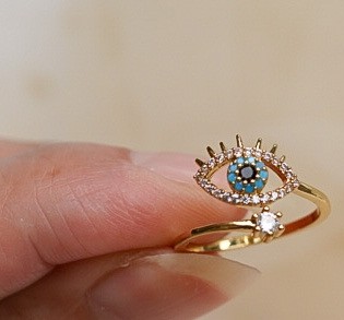 Evil Eye Protection Return to Sender Talisman Ring