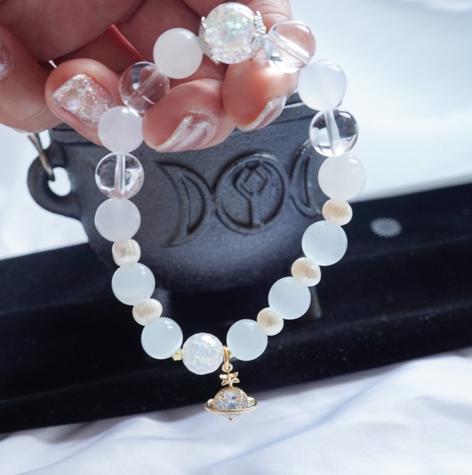 "Saturn Turns For You" : Manifestation Accelerator crystal Bracelet 