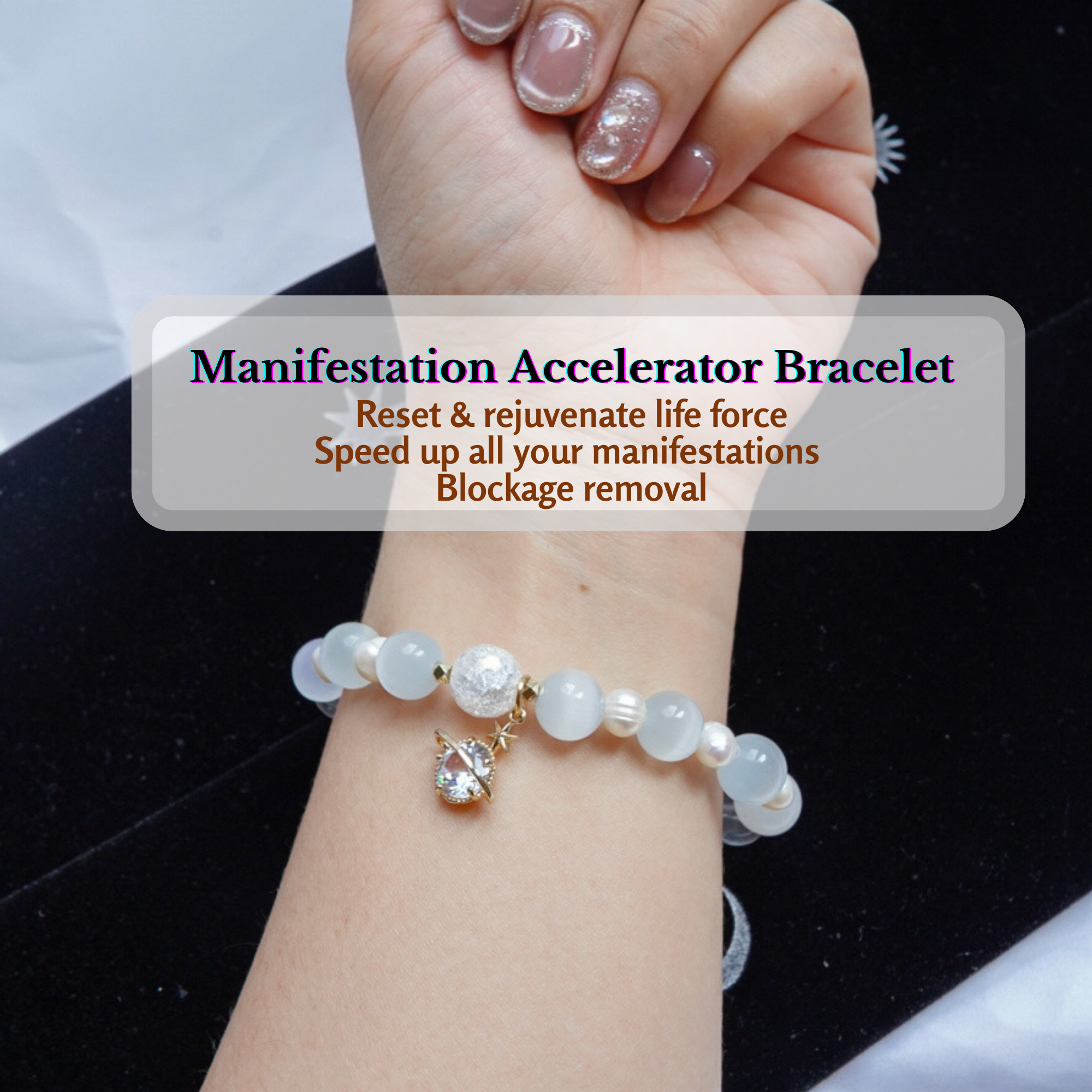 "Saturn Turns For You" : Manifestation Accelerator crystal Bracelet 