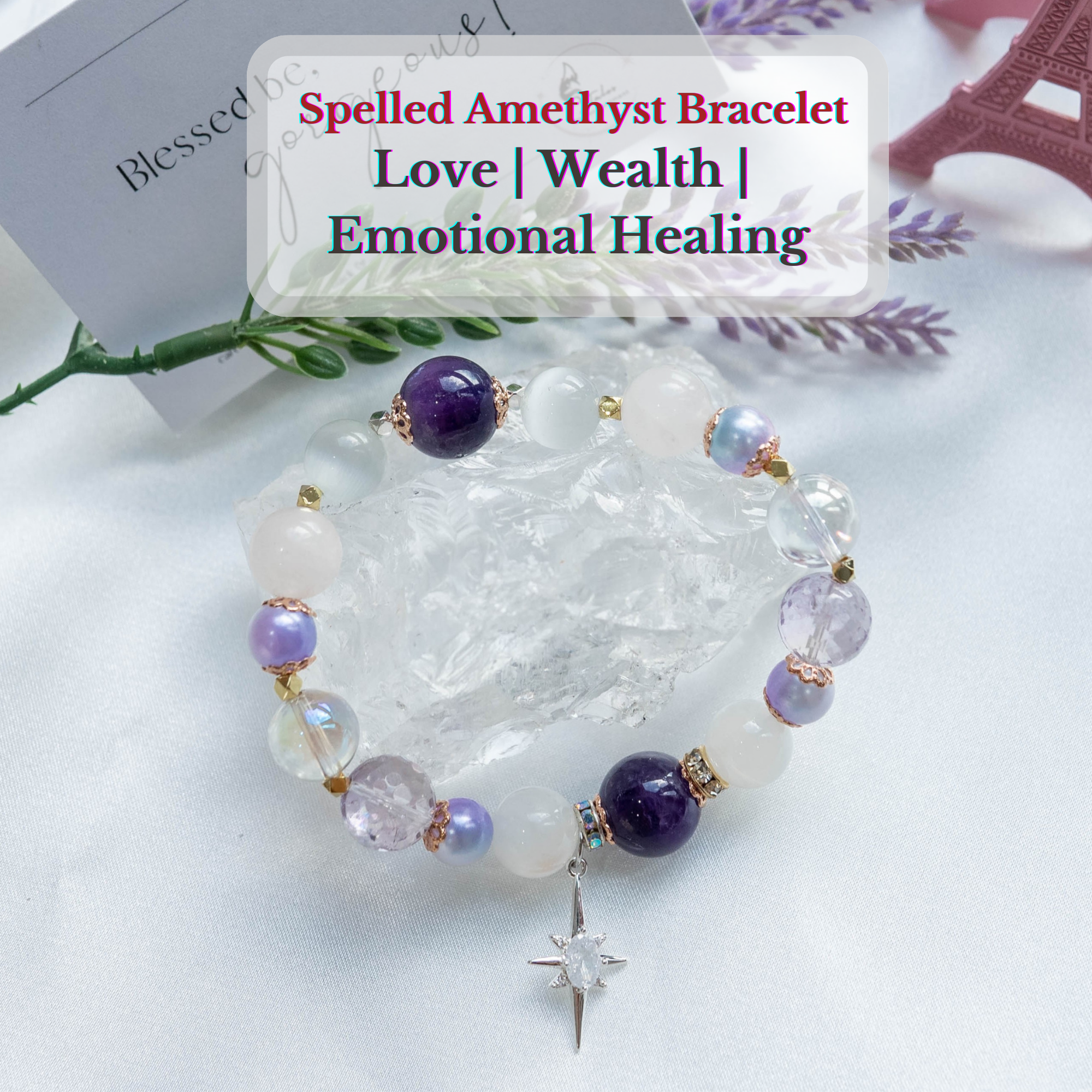 “Inner Peace” : Magick Healing Amethyst Bracelet
