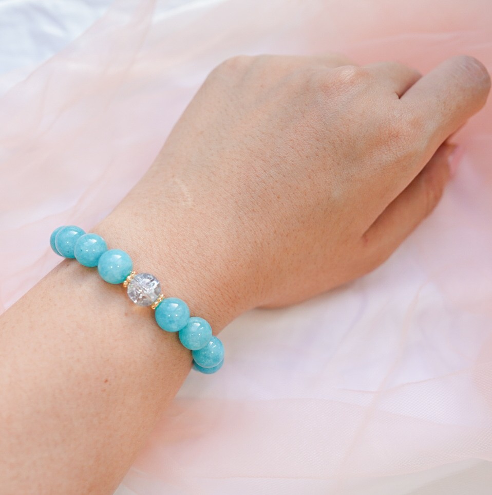 "Once In A Blue Moon": Remove Bad Luck & Protection Aquamarine amulet bracelet