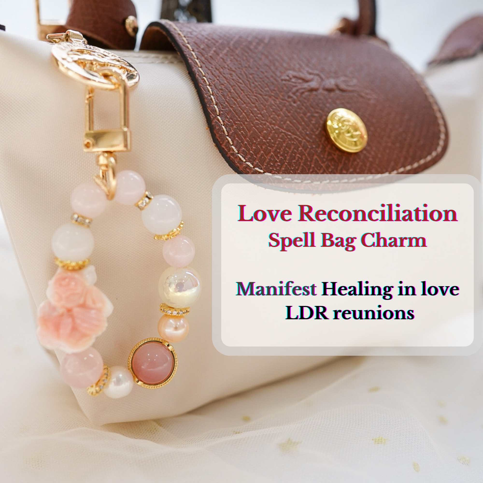 “Ma Foxy Beauté" : Love Reunion Reconciliation Spell-infused Crystal Bag Charm