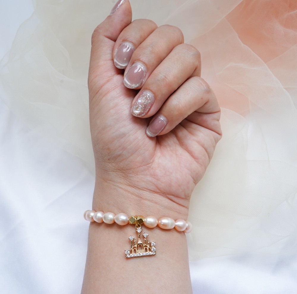 "My Disney Princess" : Manifestation Accelerator Pink Freshwater Pearl Bracelet | Magick lucky love amulet