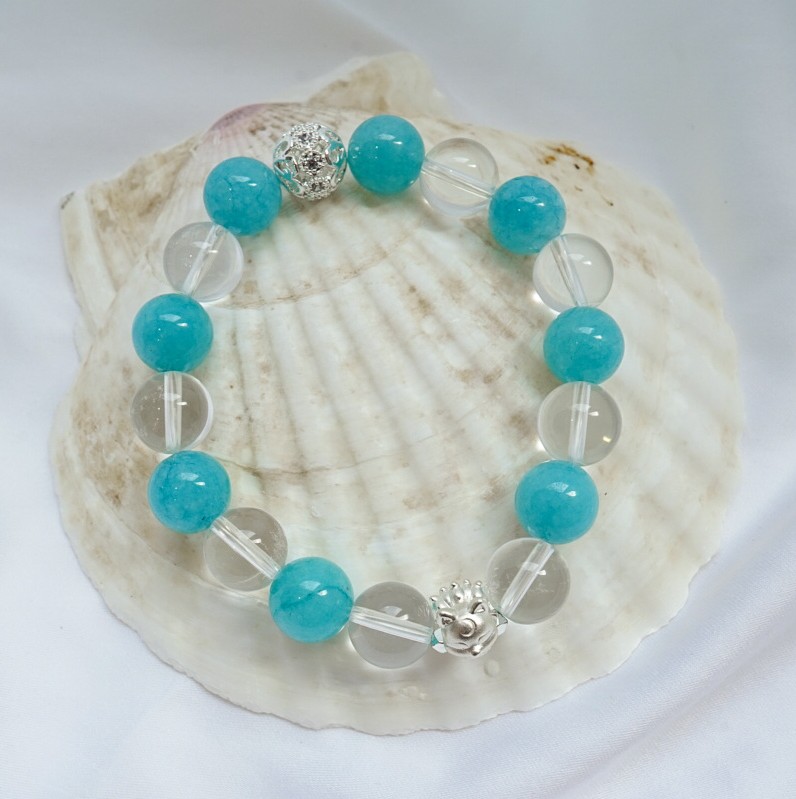 "Foxy Brew" : Manifestation Accelerator Aquamarine Bracelet |  | Attract Love and Money | Manifest luck in sales