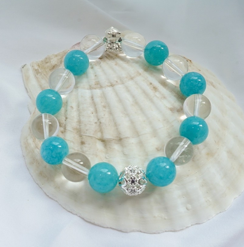 "Foxy Brew" : Manifestation Accelerator Aquamarine Bracelet |  | Attract Love and Money | Manifest luck in sales